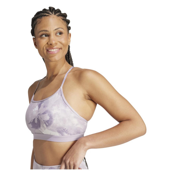 Adidas Γυναικείο μπουστάκι Aeroreact Training Essentials Tie-Dye Flower-Print Bra